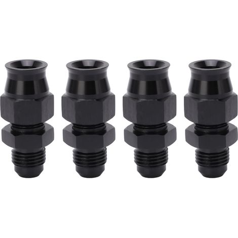Adaptateur AN6 à filetage mâle en alliage d'aluminium, anti-fuite avec virole en laiton pour gaz liquide, huile Diesel 3/8 pouces, 4 pièces
