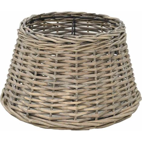 vidaXL Pantalla de lámpara de mimbre 38x23 cm natural (1/5)