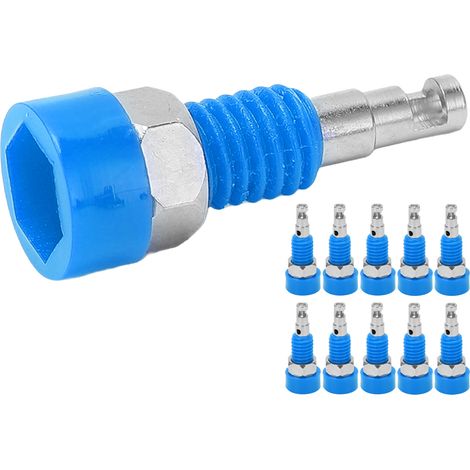 10 Stück 2 mm Bananenstecker-Buchsen (weiblich) Mini-Anschlussklemmen für elektronische Instrumente, blau (1/5)