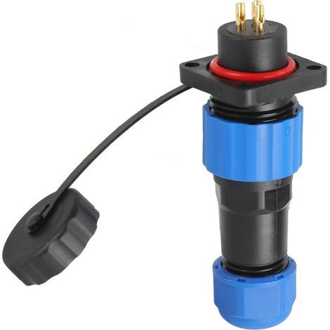 Prise de courant étanche IP68, connecteur d'alimentation d'aviation carré, adaptateur de Terminal industriel, broche SP163 (380V 10A) (1/5)