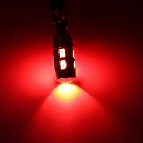 Lot de 2 ou 4 ampoules LED T10 10-SMD pour feux de position CANBUS, éclairage blanc 12 V