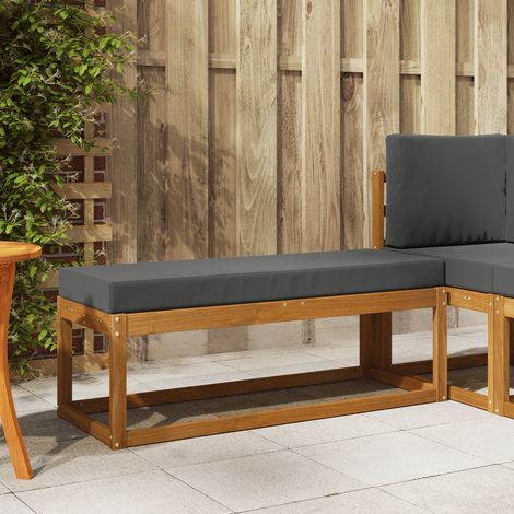 Maison Exclusive - Outdoor Hockerbank Natur und Anthrazit 115 x 4 (1/4)