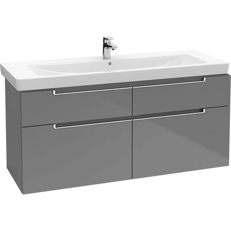 Villeroy & Boch Meuble-lavabo XXL Subway 2.0 A916, Coloris: Gris brillant, Poignée : argent mat - A91600FP (1/3)