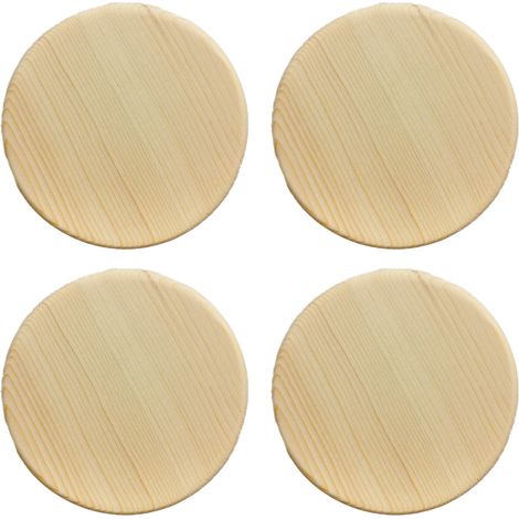 Sous-verre En Bois - Protection Table Contre Taches Et Rayures - Pour Verres Chauds Ou Froids - Cuisine Salon Bureau - Lot De 6 (1/5)