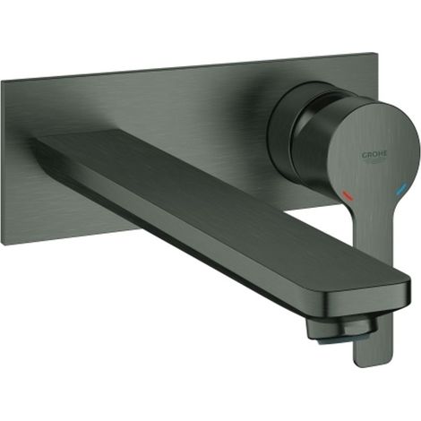 GROHE Grifo de pared para lavabo de 2 orificios Lineare 234441 FMS hard graphite cepillado, 23444AL1