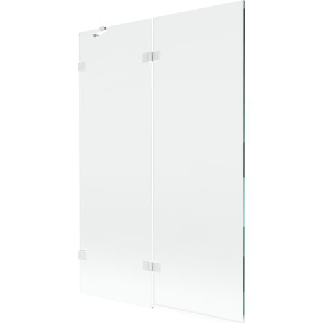 Mexen Lunar paroi de baignoire à 2 battants gauche 120 x 150 cm, transparent, blanc - 897-120-100-20-00-L (1/5)