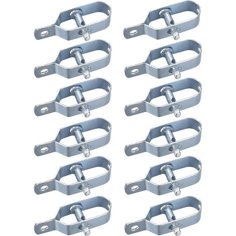 Kit de 12 tendeurs de fil pour clôture, tendeur de fil barbelé, kit de connexion pour fil de tension, argent (1/5)