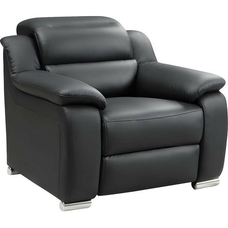Poltrona relax elettrica in pelle Nera - ARENA II