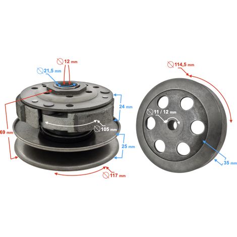 Kupplung für 4T Hurricane 5 Roller (1/3)