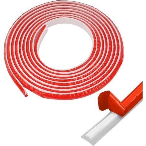 Bande décorative flexible auto-adhésive avec embouts blancs - 3 mètres de long - pour moulures de plafond, sols, bords de meubles, bords de murs. (1/5)