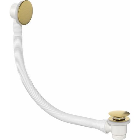 Bathroom Pop up Bath Tub Waste & Overflow Plug Brushed Brass Standard Modern