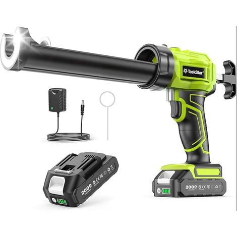 Pistolet Silicone Electrique Compatible avec 18V Batteries, Mastic pour 280-300ML, Poussée de 300 kg,Facile à Utiliser (1/5)