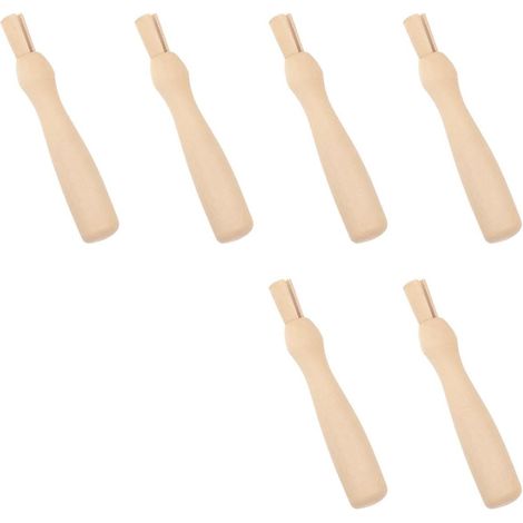 6 Natural Wooden Wool Needles Replacement Handles for Felting Needles, Ergonomic, Practical, Durable, for Dry Felting and Crafts (1/5)