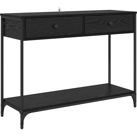 Table console Chêne noir 100 x 34,5 x 75 cm Bois d'ingénierie CFW456122 (1/5)