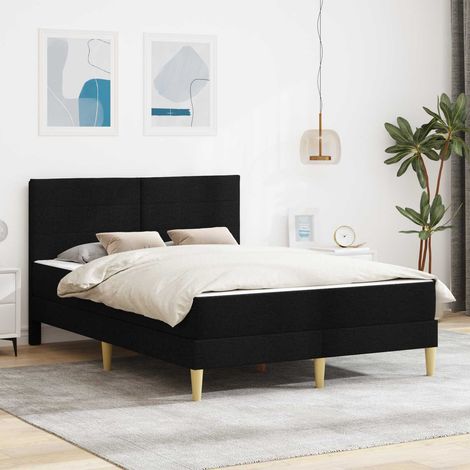 Bettrahmen Schwarz 140 x 190 cm Polyester