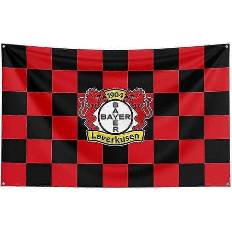 Drapeau New Born Pretty 3x5 Bayer 04 Leverkusen en polyester imprimé, bannière de sport de course pour décoration120 x 180 cm (1/3)