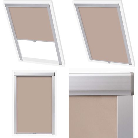 Store occultant roulant Beige MK04 - Stores Vénitiens - Stores En Toile - Rideaux Occultants - Stores Pour Fenêtres De Toit - Stores Velux - Home & Living (1/5)