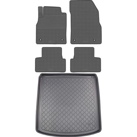 Opel Astra IV J Sedán de 09.2012 a 08.2018 SET - Alfombrillas de goma para coche + alfombrilla para maletero