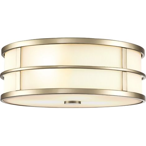 Lampada del soffitto Fusion E27 3x40W Misura naturale in acciaio Laccata, vetro opale H: 12,4 cm B: 34,3 cm Dimmabile (1/5)