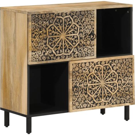 Armoire latérale 80x33x75 bois massif de manguier (1/5)