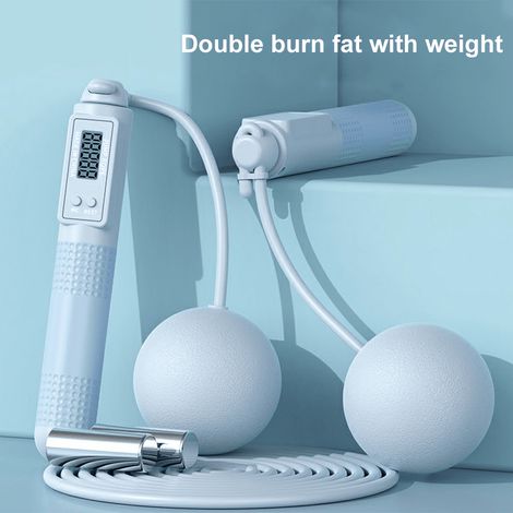 Corde à Sauter - Câble en Acier Gainé PVC - Poignées Antidérapantes avec Compteur Intelligent - Pour Entraînement Cardio et Renforcement Musculaire - 1 Pièce (1/5)