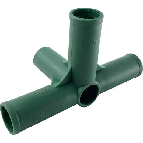 Connecteur de Structure de Serre - 19 mm - Pour Tubes en PVC ou Métal - Vert - 8 Pièces (1/4)