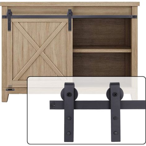 1,2m Mini Binario per Porta Scorrevole Kit, Mini Accessori per Porta Singola Scorrevoli, Armadio, Porta TV