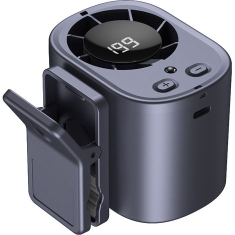 Ventilateur d'extérieur - avec affichage numérique - longue autonomie - mini ventilateur rechargeable par USB. (1/5)