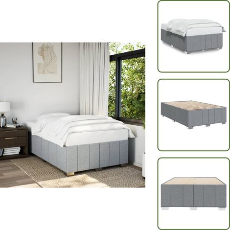 Cama de tela - vidaXL Estructura de cama sin colchón tela gris claro 120x190 cm - Cama gris claro