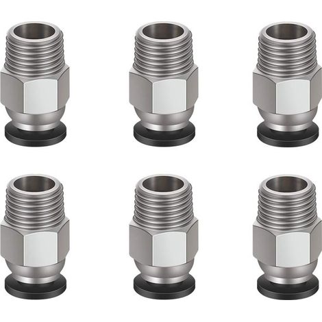 Connecteur Rapide d'air raccords Pneumatiques Rapides Dia LEMROE 6pcs 8mm(Noir PT1/8) (1/5)