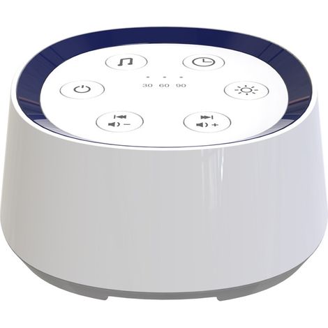 Macchina per il rumore bianco con 30 suoni rilassanti per il sonno, luce notturna, dispositivo plug-in, per adulti, neonati e bambini, funzione di memoria, 36 livelli di volume. (1/5)