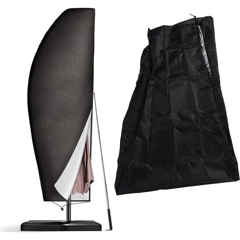 Housse de Parasol D'extérieur, Résistante à l'eau, à la Décoloration, au Vent, Protection en Tissu Oxford pour Parasols de marché de Plage en Porte-à-Faux Décalés de Patio (30  81  45cm),Parent (1/5)