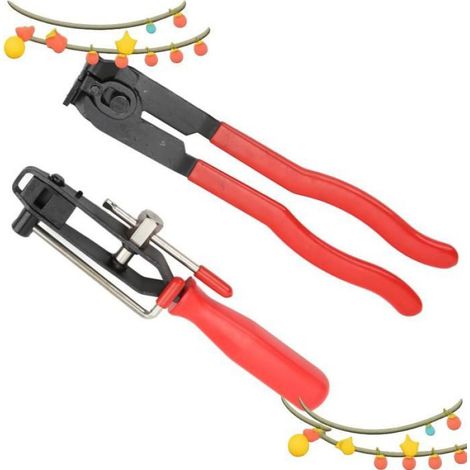 Pince de serrage pour Joint de botte CV, 2 pièces, en acier antirouille, galvanoplastie, Kit d'outils de cerclage de voiture pour (1/4)
