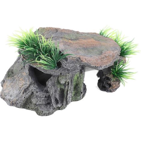 Cachette pour poissons en résine, abri confortable et inaltérable, pour aquarium et reptiles GS0721 (1/3)