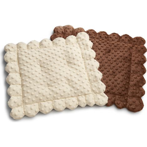 Set mit zwei Kekskissen, 40x50 cm Minky-Matten für Nagetiere und Kaninchen
