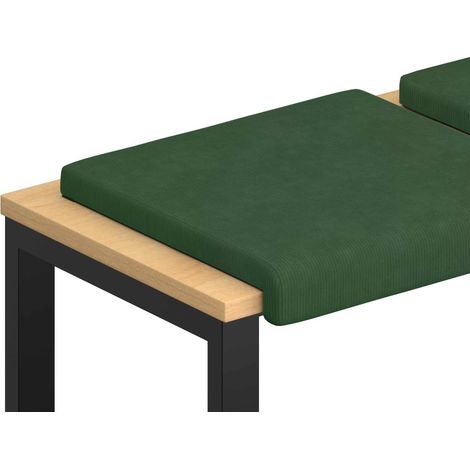 Cuscino per panchina 2 pcs corduroy Verde Scuro vidaXL (1/5)