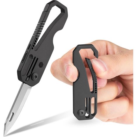 Mini Klappmesser aus Titan mit Schlüsselanhänger, leicht, für Outdoor & EDC
