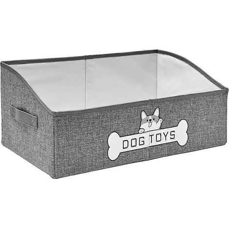 Hundespielzeugkorb, speziell zur Aufbewahrung von Hundespielzeug entwickelt, faltbare Spielzeugbox mit Griff, ideal zur Aufbewahrung des Spielzeugs Ihres Haustieres (1/5)