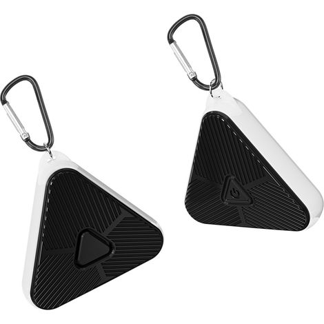 Répulsif à ultrasons portable avec mousqueton, 2 modes lumineux LED, anti-moustiques et puces pour intérieur extérieur, recharge USB (1/5)
