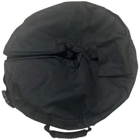 Sac de lestage pour parasol de patio, diamètre 46 cm, base ronde amovible pour sable, résistant aux intempéries, adapté aux parasols à console, parasols et mâts à drapeaux (1/4)