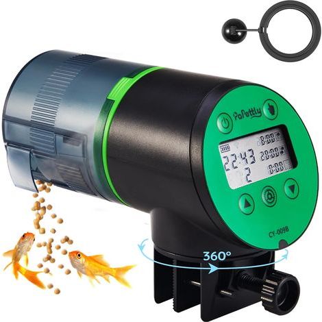 Fischfutterspender, 200 ml, LCD-Bildschirm, programmierbarer Timer, Aquarium/Schildkröten (1/5)