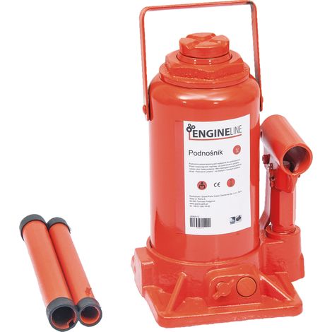 Cric hydraulique d'atelier, type à colonne, H = 210-395 mm, capacité de levage 12 t, 65112