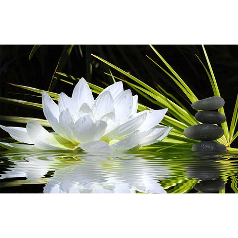 Affiche deco ambiance zen et fleur de lotus - 60x40cm - made in France (1/5)