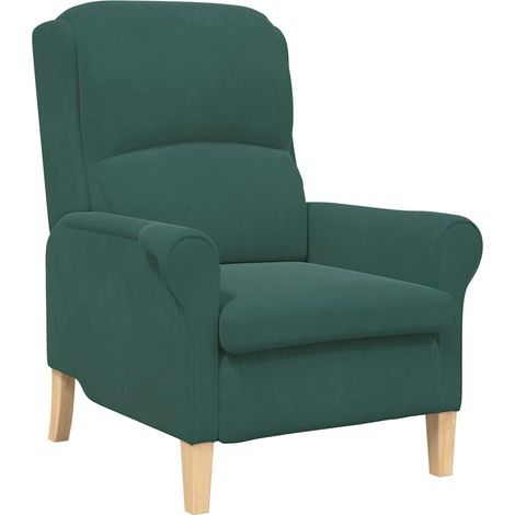 Fauteuil de Salon，Chaise，Fauteuil Vert foncé 76 x 94 x 102 cm Velours CFW769416 (1/5)