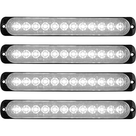 Lumière stroboscopique à LED, 4Pack 12LED Barre lumineuse (1/5)
