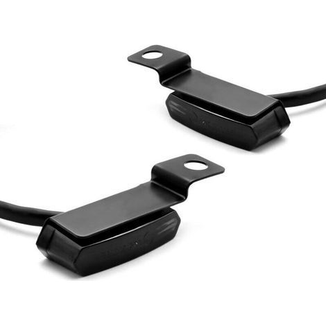 1 Paire de clignotants LED universels, clignotant d'embrayage de frein de guidon fluide, mini clignotant de moto, noir (1/5)
