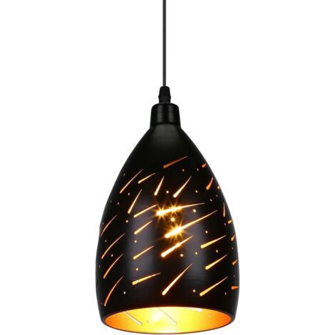Luminaires Suspension Industrielle, Eclairage de Plafond Rétro, Lustre Industriel Vintage Design Rotin E27, Lampe Cage pour Salon Chambre Salle à Manger Restaurant [Classe énergétique A++] (1/5)