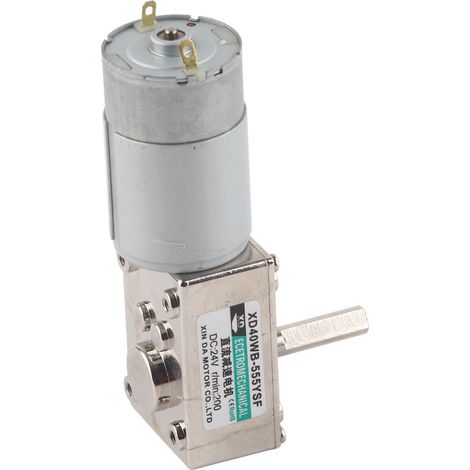 Moteur à engrenage vis sans fin DC24V XD40WB-555YSF 200tr/min, couple élevé, faible vitesse, mini moteur bidirectionnel à courant continu pour contrôle de précision (1/5)