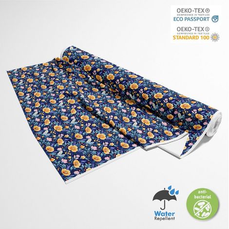 TESSUTI DECORATIVI PER ESTERNI OXFORD - Motivo Fiori Colorati  DX18058 (1/5)