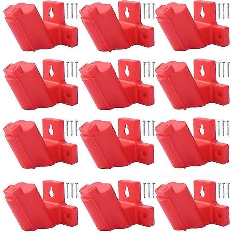 Lot de 12 supports d'outils pour perceuse M12 12V, rangement mural en plastique avec 32 vis. (1/5)